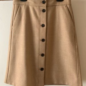 J. Crew Double Boiled Wool Skirt.